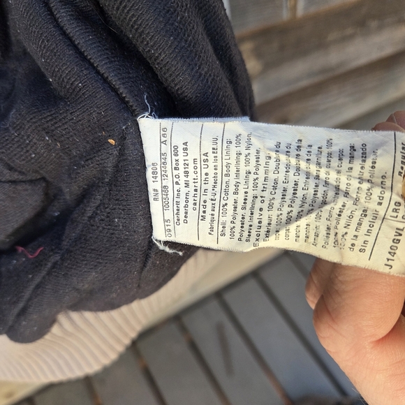 Vintage Carhartt Hooded Active Jacket Faded and Rare "Gravel" Grey J140 GVL - Picture 7 of 8